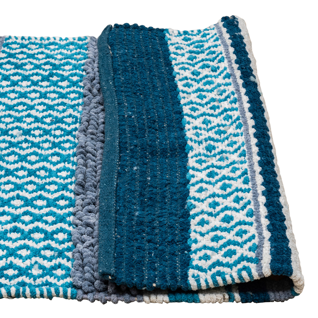 Woven Yarn Dyed Multi Stripe Cotton Lifestyle Bath Rug