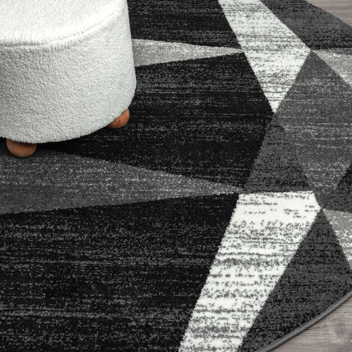 Adore Geometric Textural Rug Grey