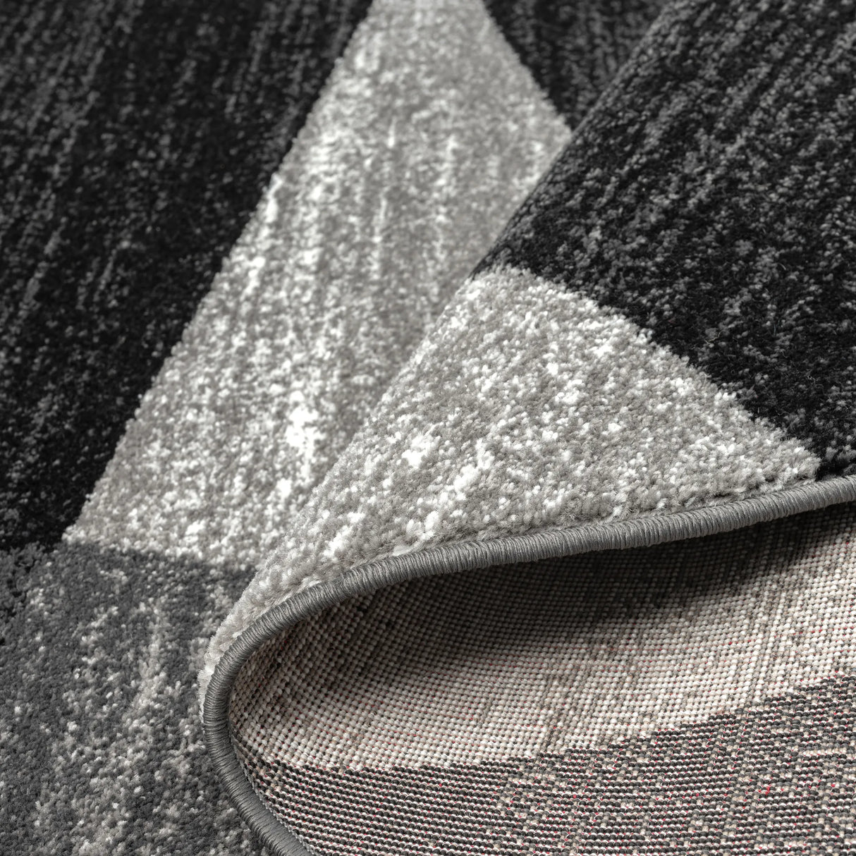 Adore Geometric Textural Rug Grey