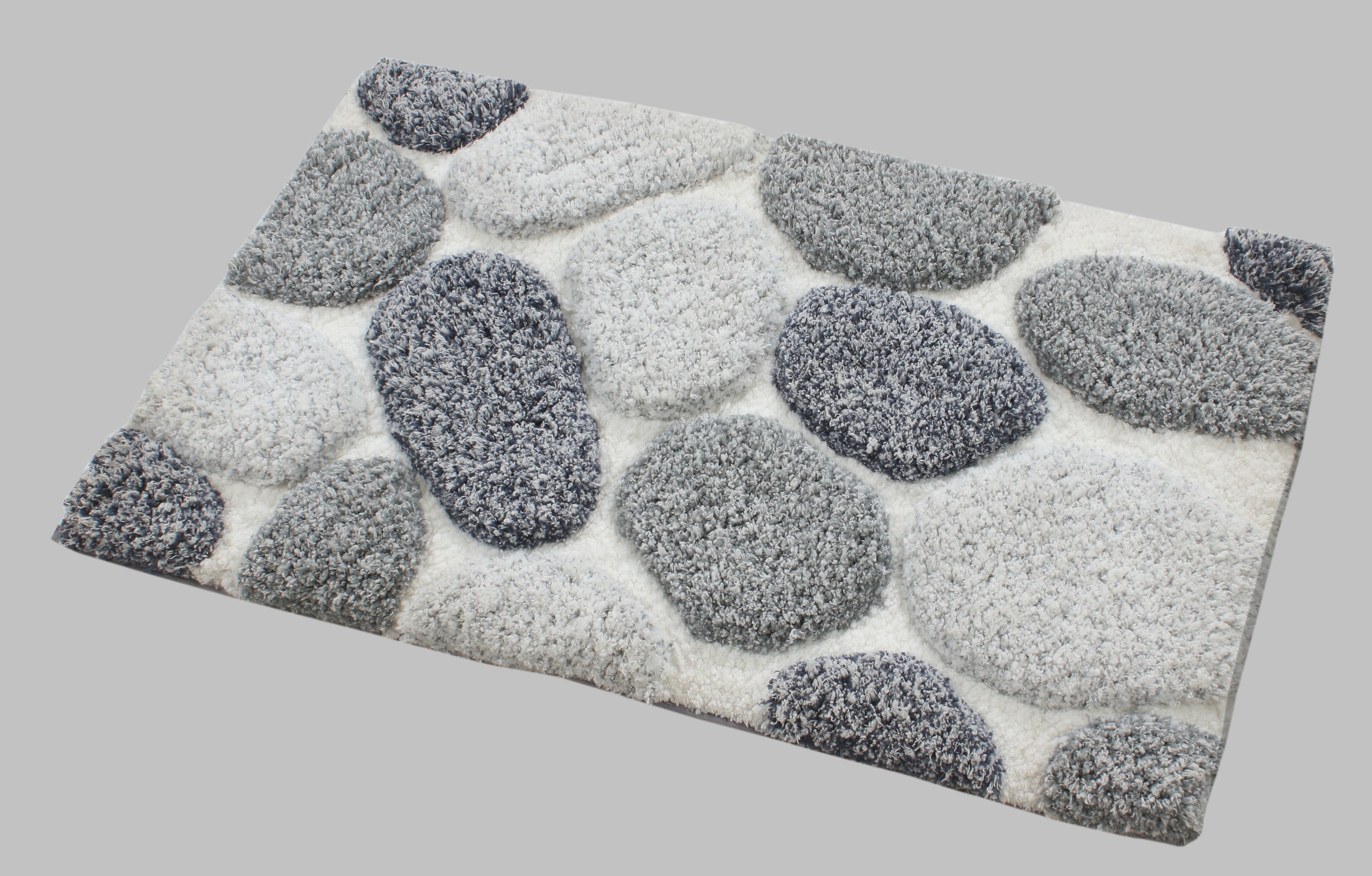 Pebble 3D Design Tufted Soft Pile Bathmat