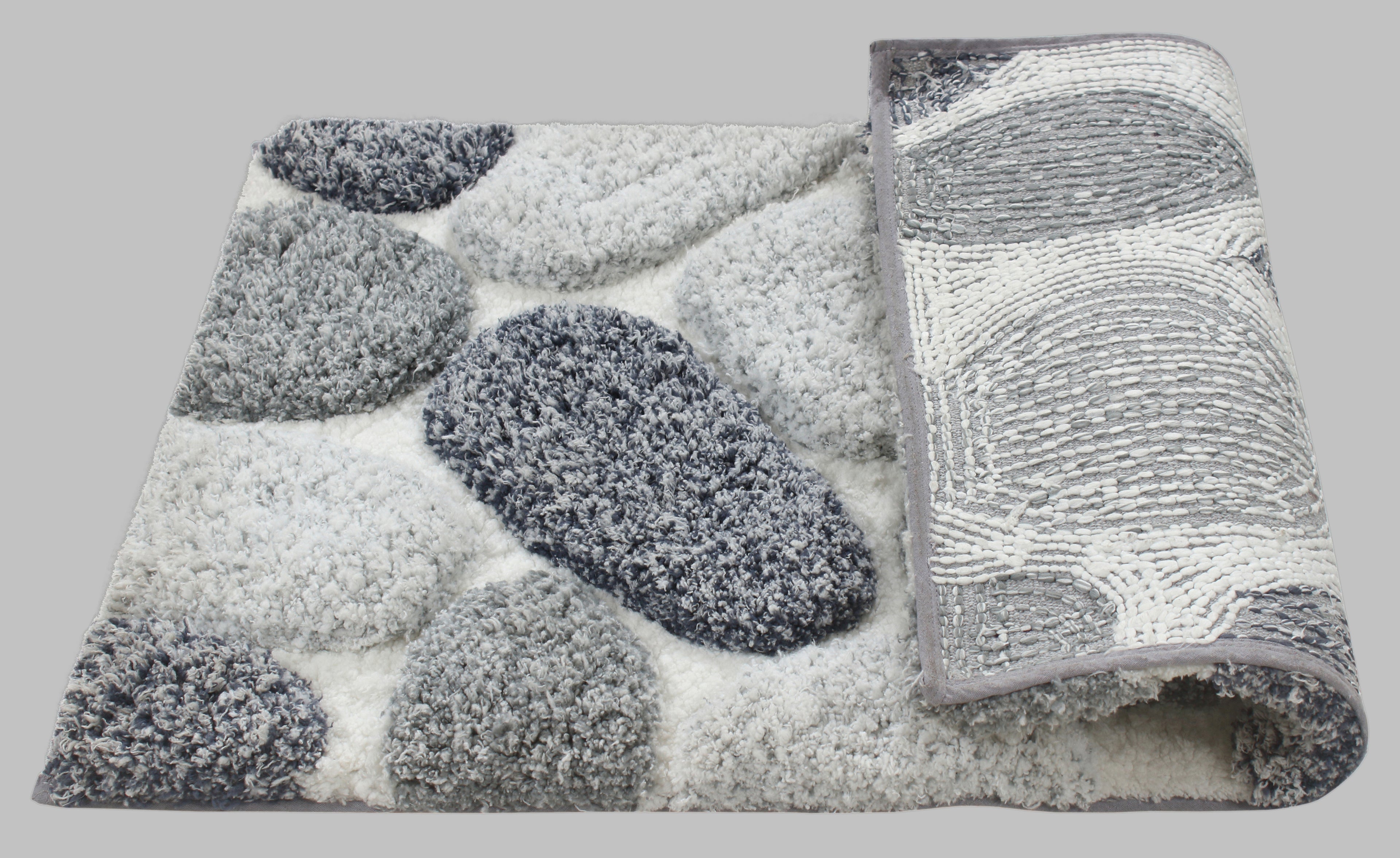Pebble 3D Design Tufted Soft Pile Bathmat
