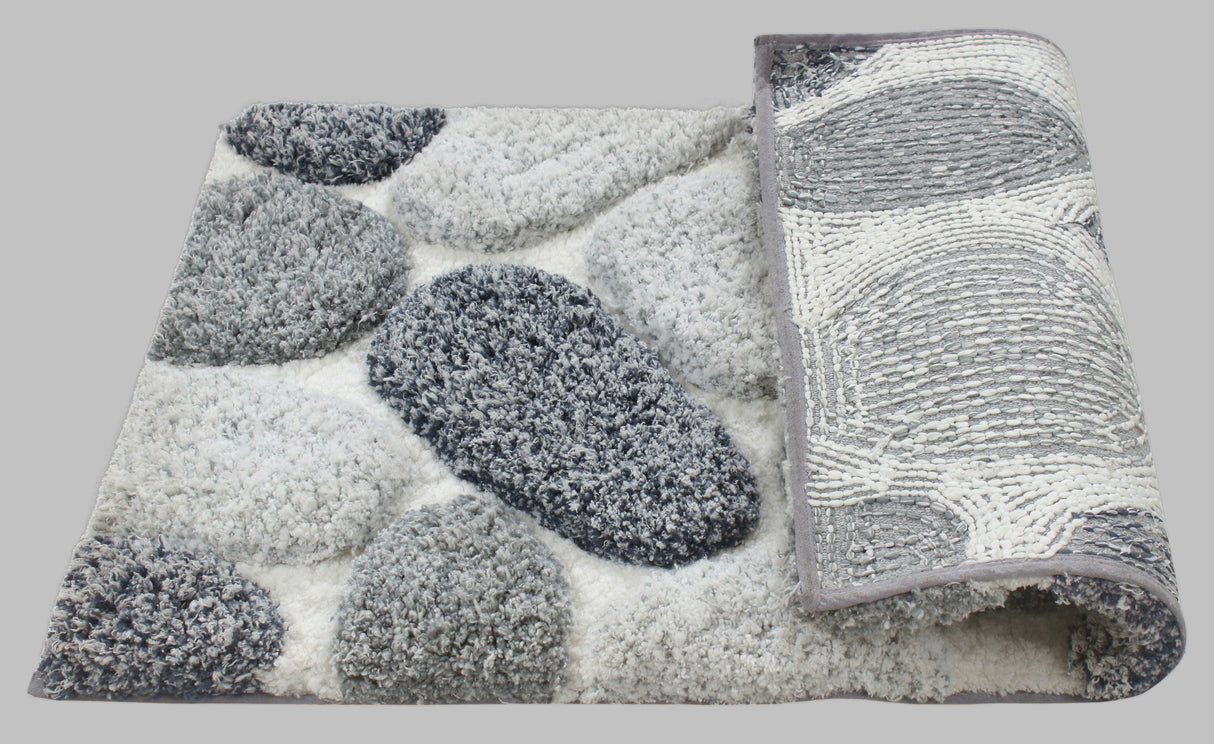 Pebble 3D Design Tufted Soft Pile Bathmat