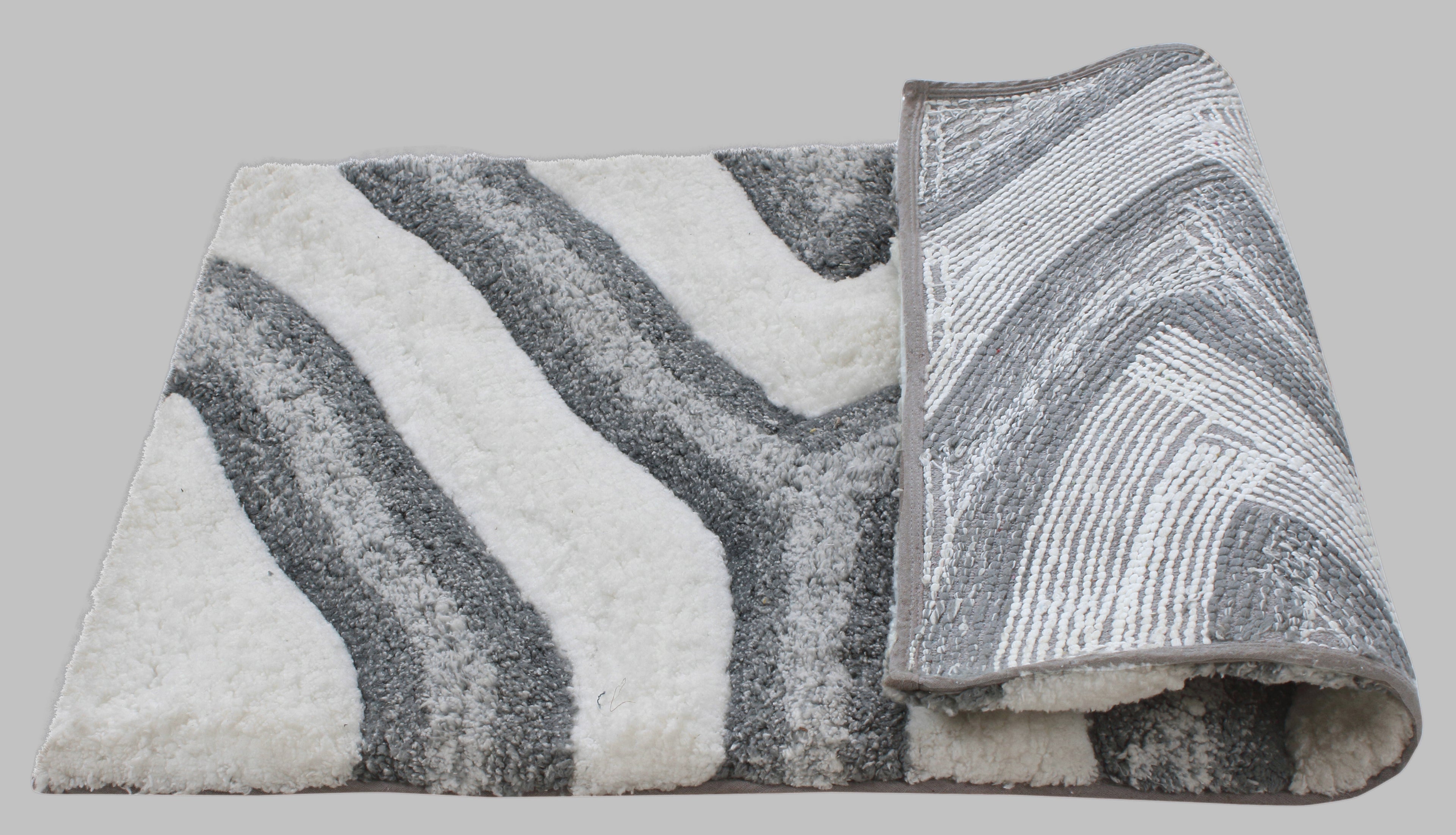 Swirl 3D Design Tufted Soft Pile Bathmat