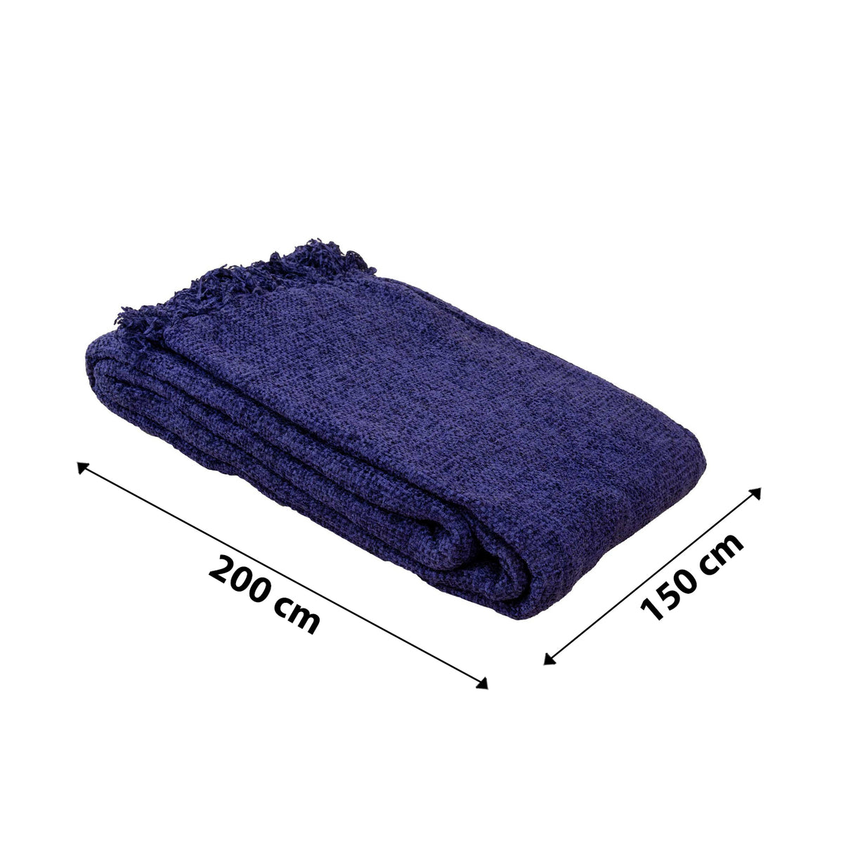 Acrylic Chenille Tassel Knitted Blanket Bed Sofa Throw Rug