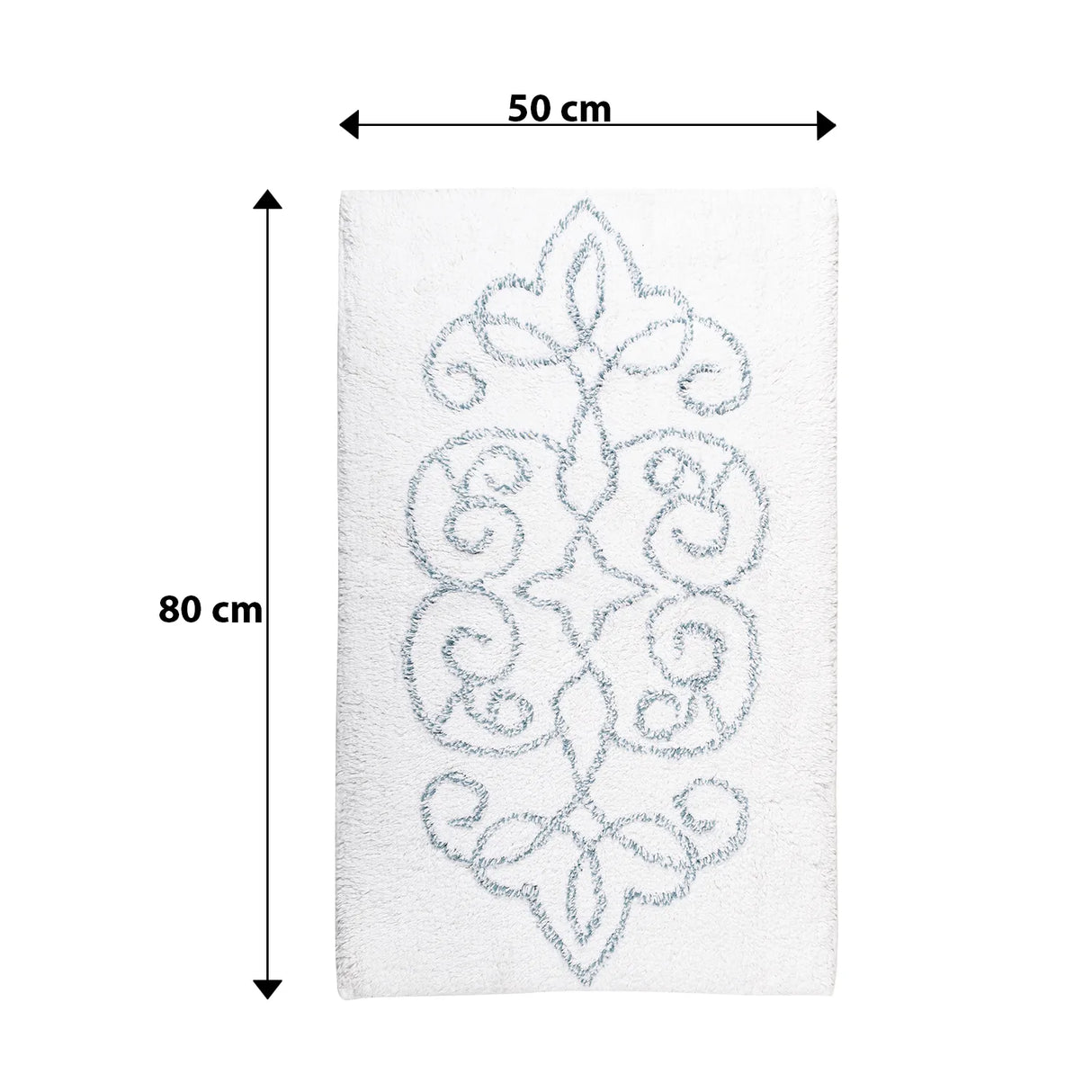 Cotton Medallion Tufted Non Slip Jacquard Bath Mat