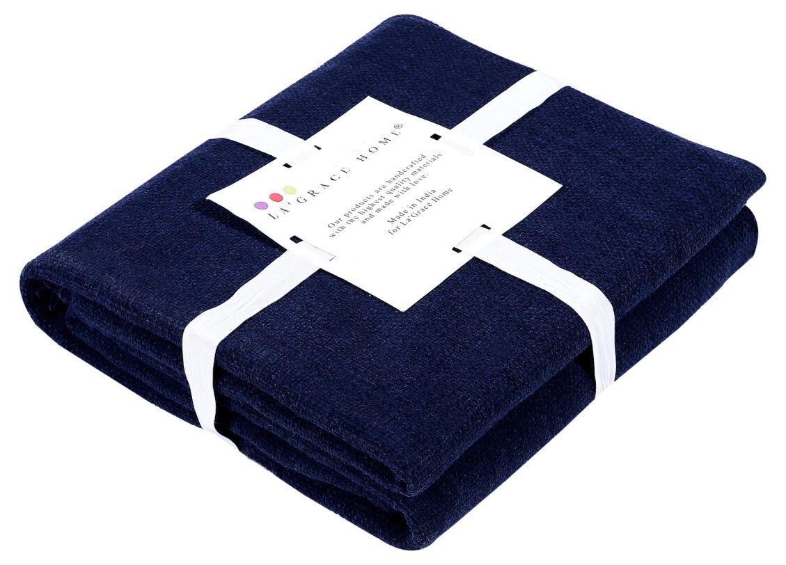 Acrylic Chenille Tassel Knitted Blanket Bed Sofa Throw Rug