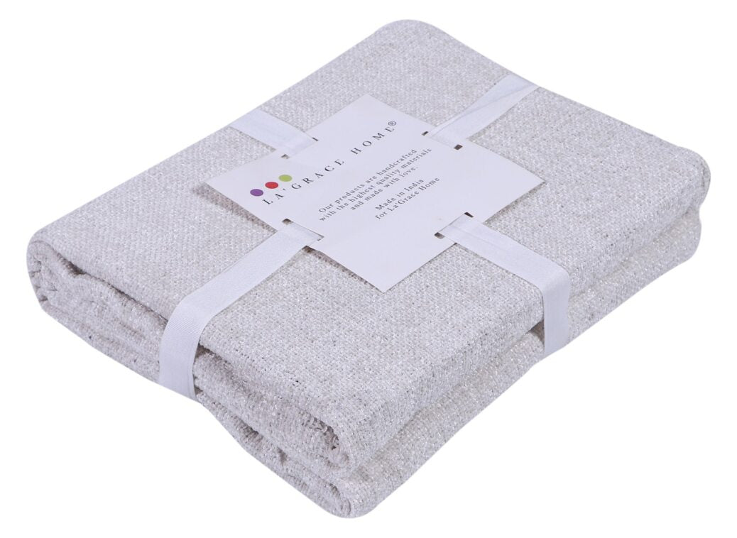 Acrylic Chenille Tassel Knitted Blanket Bed Sofa Throw Rug