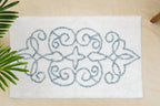 Cotton Medallion Tufted Non Slip Jacquard Bath Mat