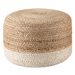 Ombre Hand Braided Jute Cotton Pouf Ottoman