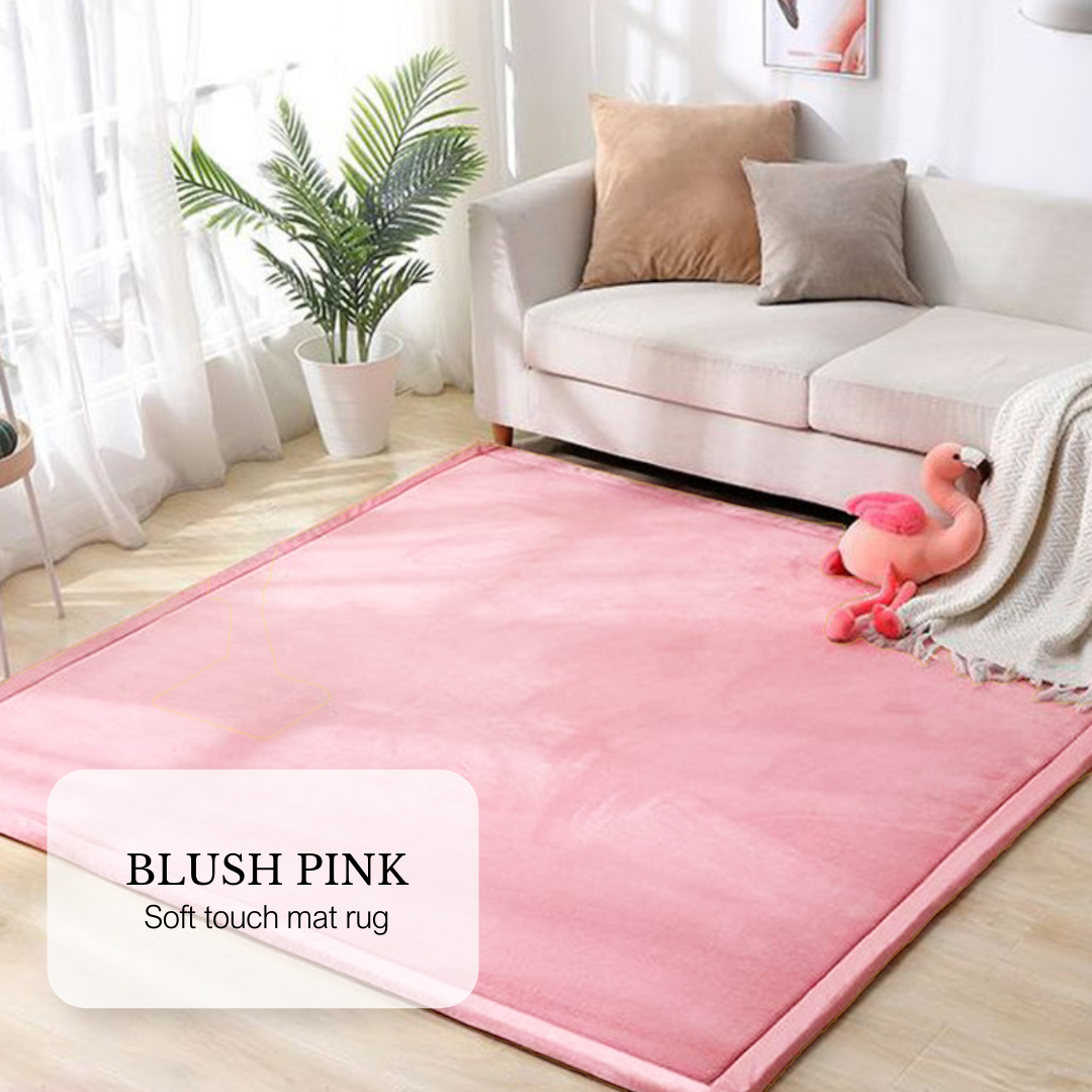 Soft Touch Ultra Plush Memory Foam Tatami Mat Blush Pink
