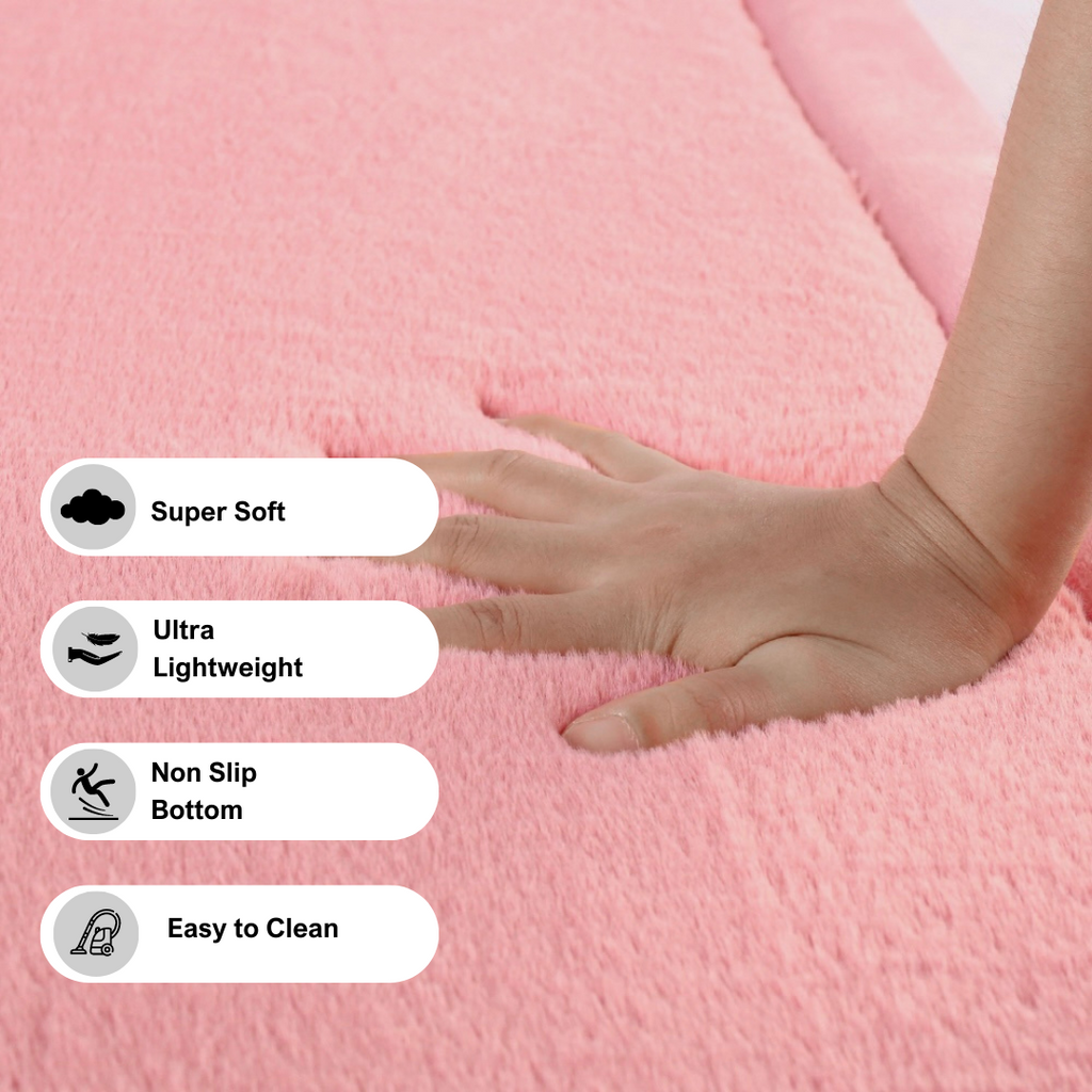 Soft Touch Ultra Plush Memory Foam Tatami Mat Blush Pink