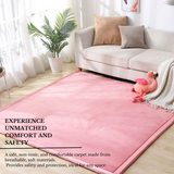 Soft Touch Ultra Plush Memory Foam Tatami Mat Blush Pink