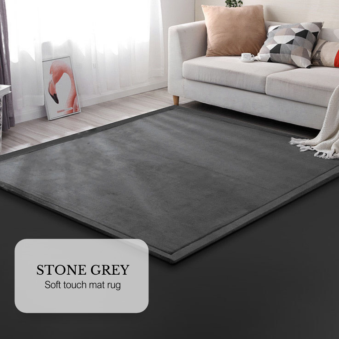 Soft Touch Ultra Plush Memory Foam Tatami Mat Stone Grey