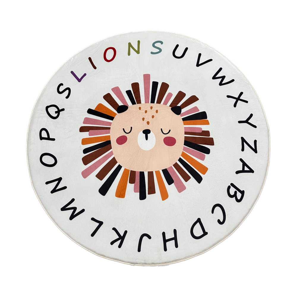 Alphabet Rug Round Kids Alphabet Plush Round Rug - Soft & Fun | La'Grace Home