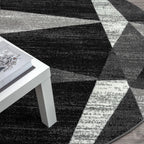 Adore Geometric Textural Rug Grey
