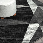 Adore Geometric Textural Rug Grey