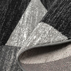 Adore Geometric Textural Rug Grey