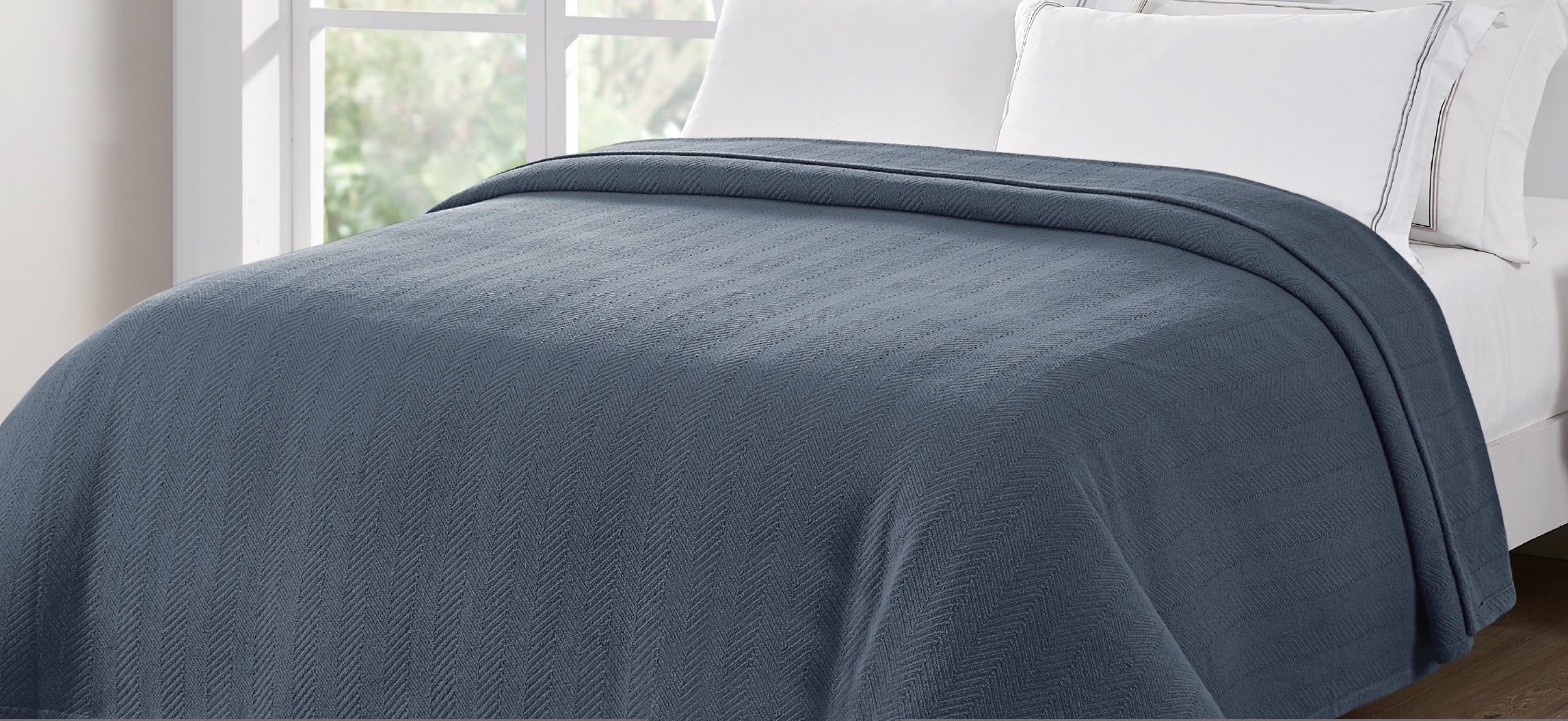 Organic Woven Herringbone Blanket