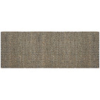 Hand Braided Jute Runner with Green Textured Weave