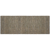 Hand Braided Jute Runner with Green Textured Weave