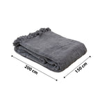 Acrylic Chenille Tassel Knitted Blanket Bed Sofa Throw Rug