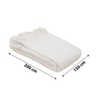 Acrylic Chenille Tassel Knitted Blanket Bed Sofa Throw Rug