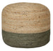 Ombre Hand Braided Jute Cotton Pouf Ottoman