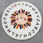 Ultra Soft Plush Kids Modern Alphabet Round Rug special Collection