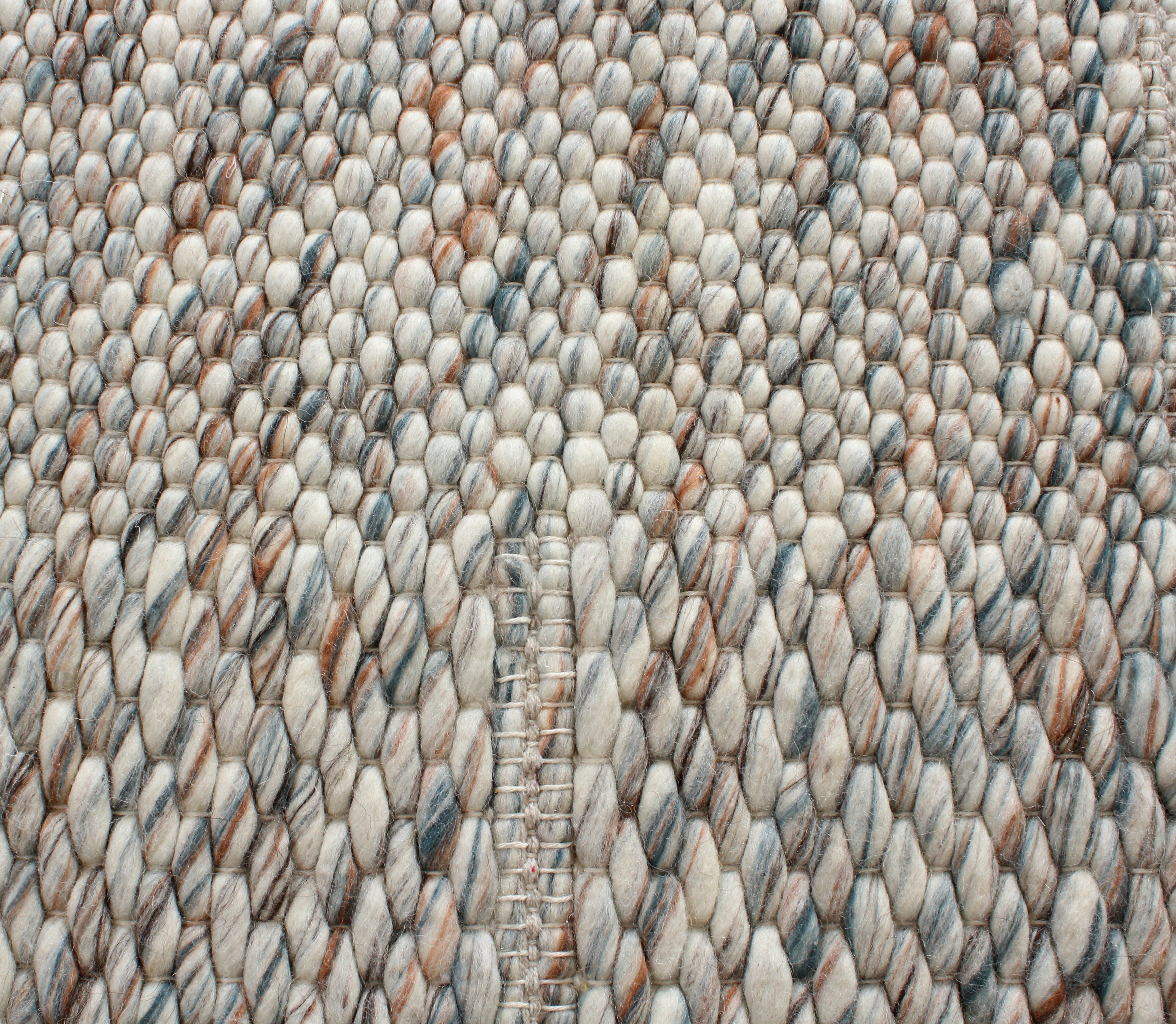 Milano Hand Woven Wool Rug Ivory/Coral