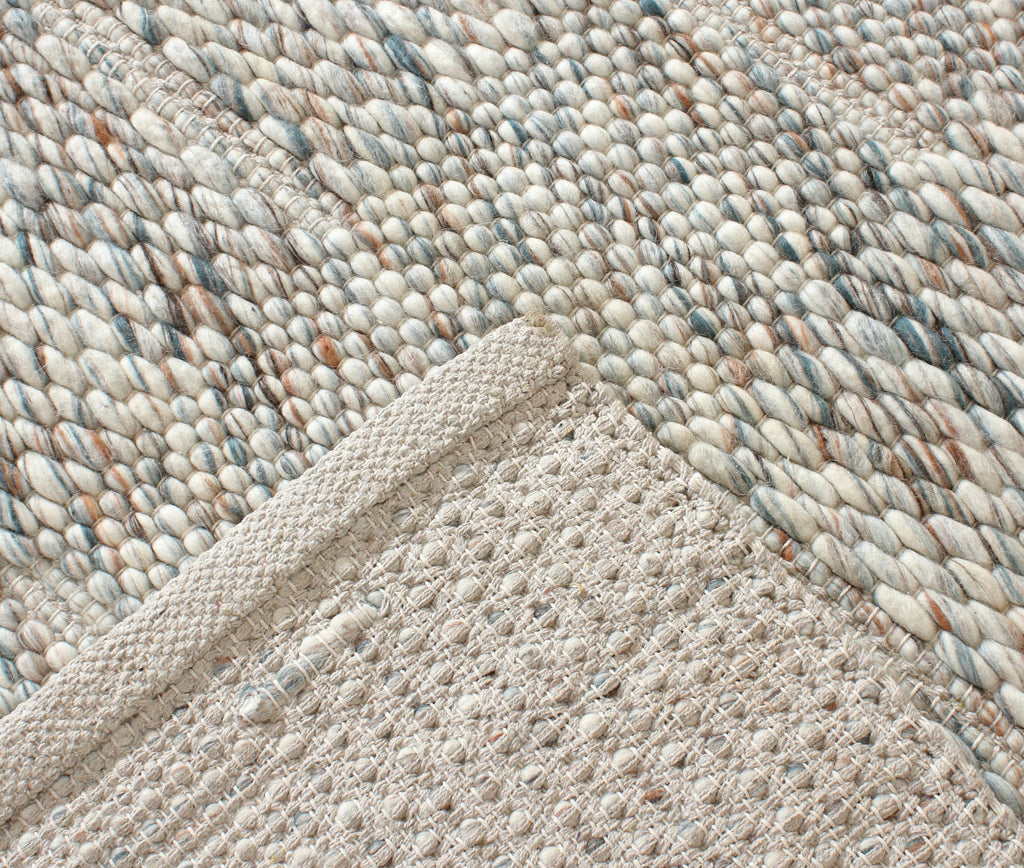 Milano Hand Woven Wool Rug Ivory/Coral