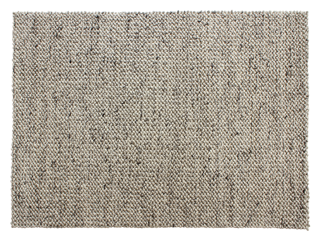 Aurora Hand Woven Wool Floor Rug Ivory/Ash Grey