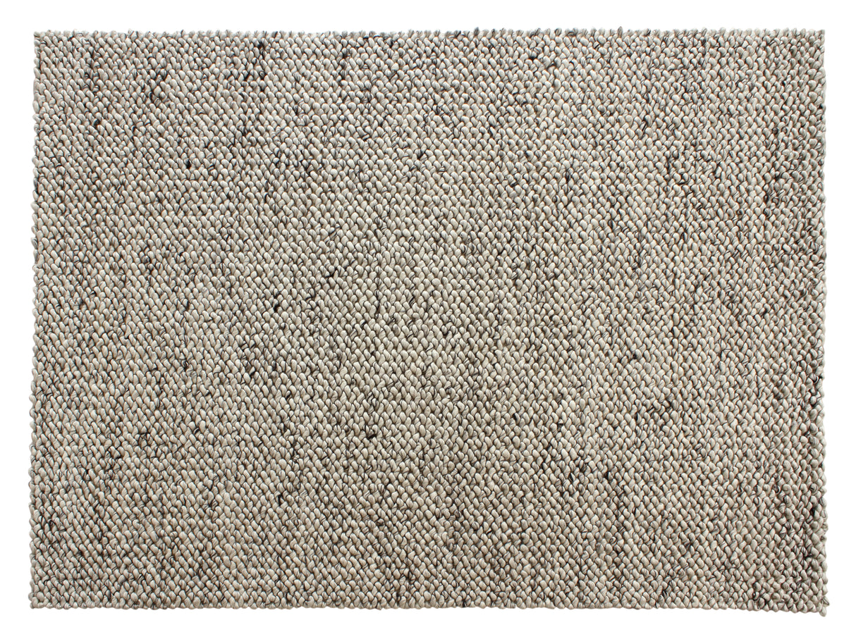 Aurora Hand Woven Wool Floor Rug Ivory/Ash Grey
