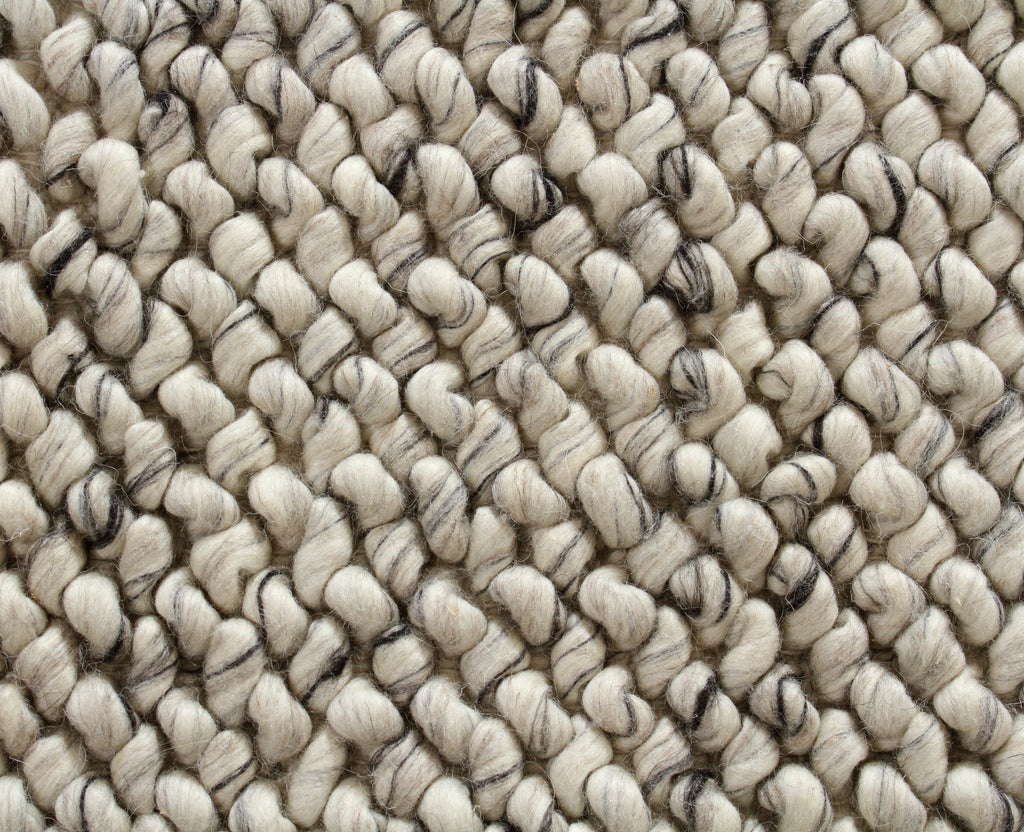 Aurora Hand Woven Wool Floor Rug Ivory/Ash Grey