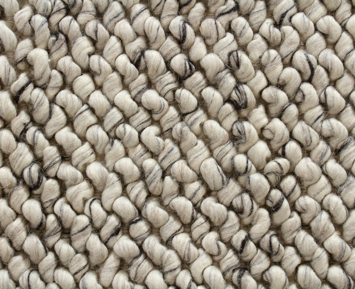 Aurora Hand Woven Wool Floor Rug Ivory/Ash Grey