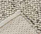 Aurora Hand Woven Wool Floor Rug Ivory/Ash Grey
