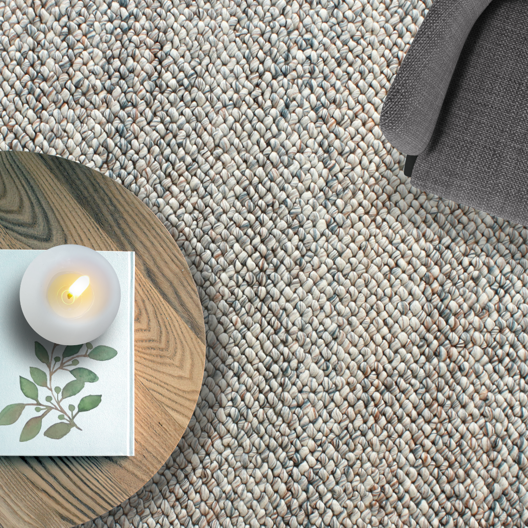 Aurora Hand Woven Wool Floor Rug Ivory/Coral