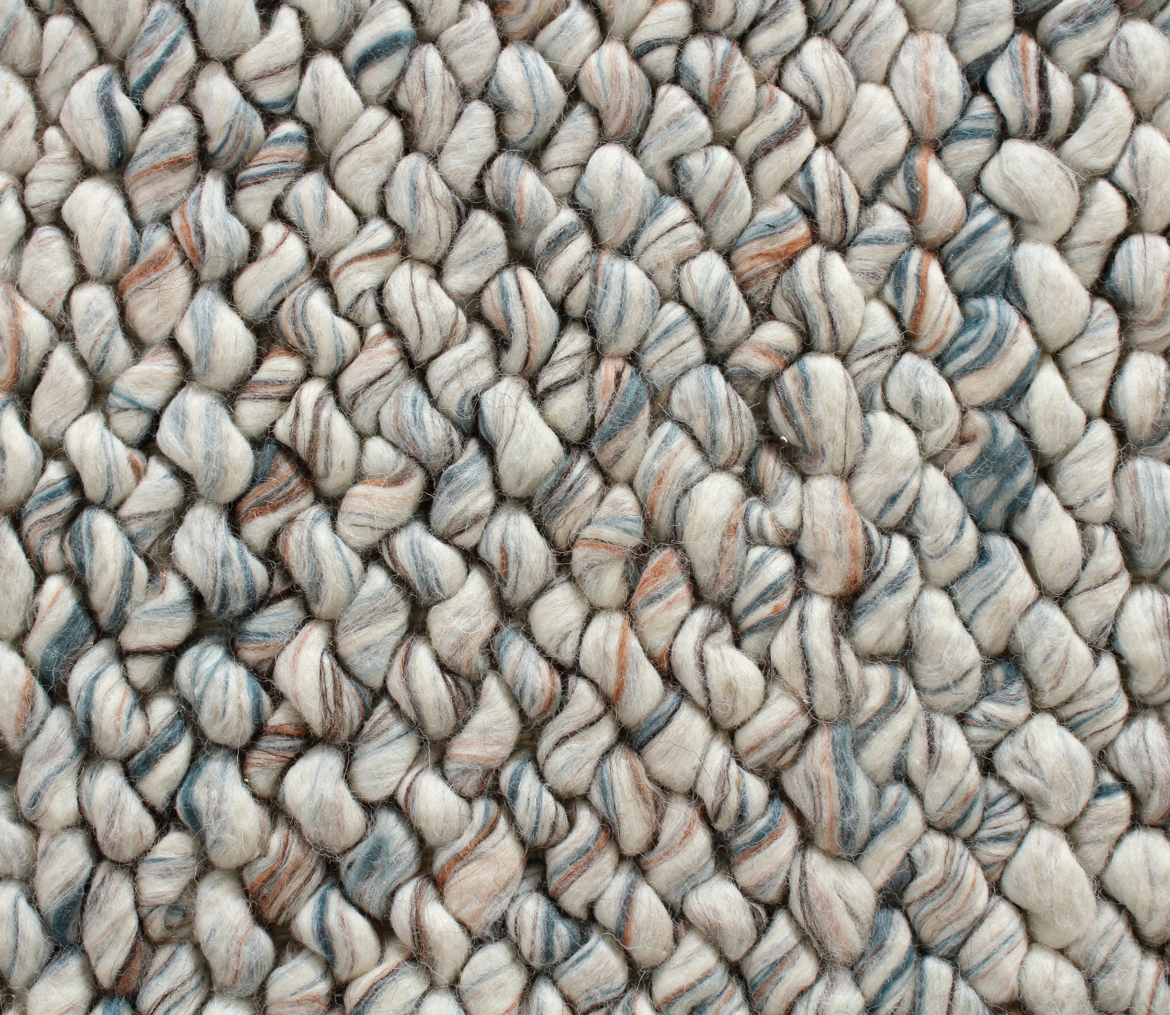 Aurora Hand Woven Wool Floor Rug Ivory/Coral