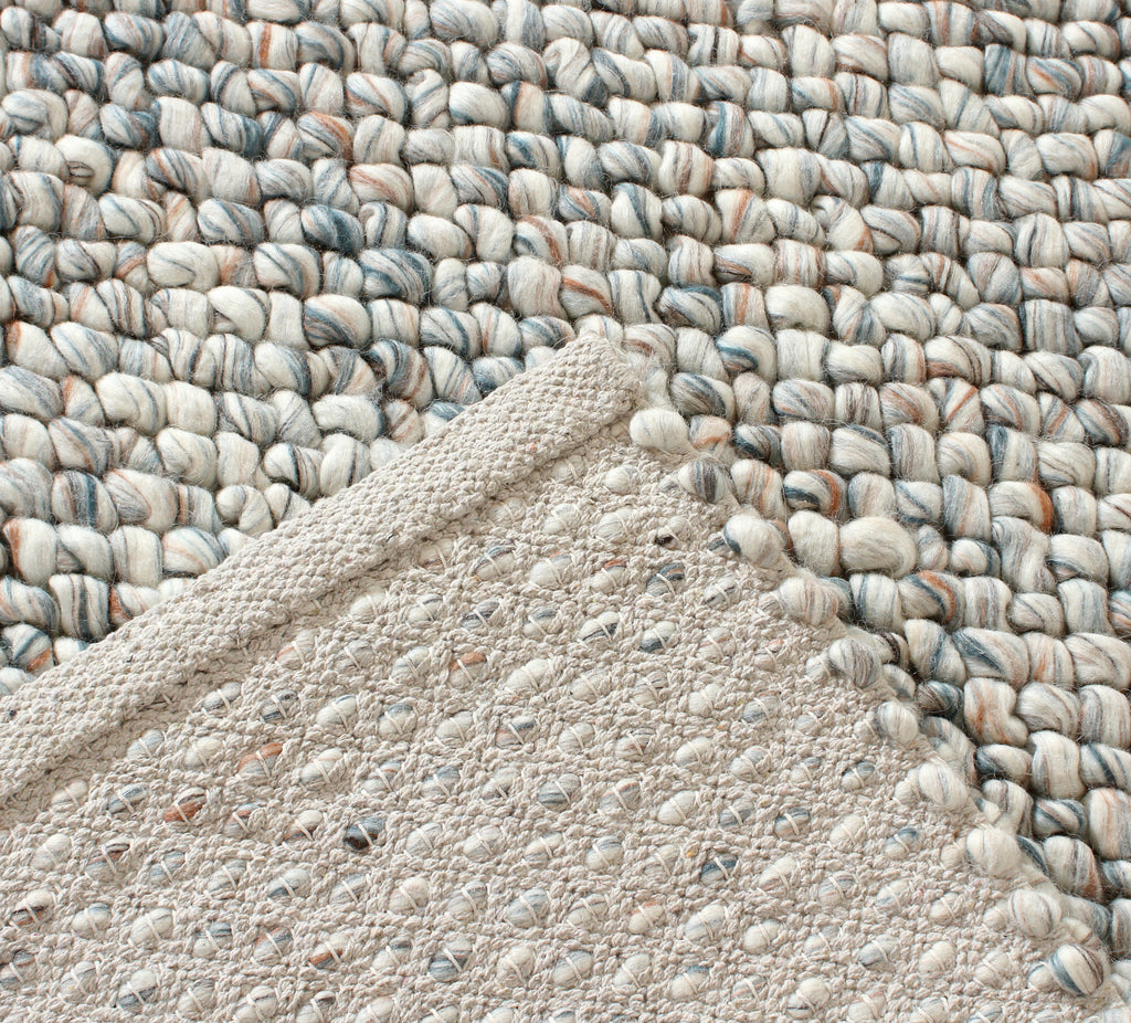 Aurora Hand Woven Wool Floor Rug Ivory/Coral