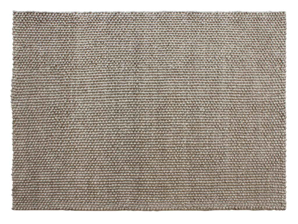 Aura Hand Woven Loop Pile Wool Rug Natural Beige