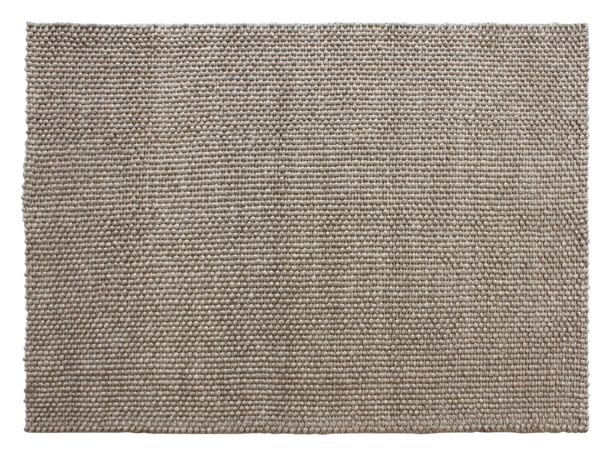 Aura Hand Woven Loop Pile Wool Rug Natural Beige