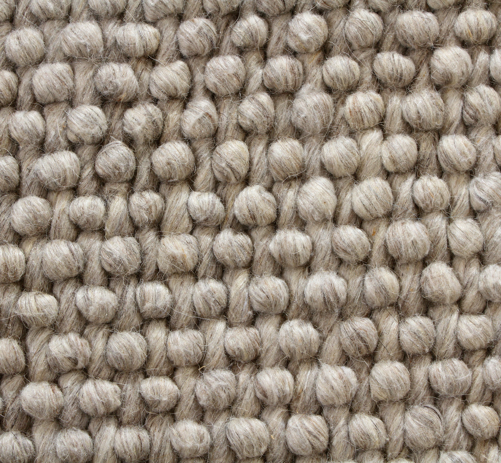 Aura Hand Woven Loop Pile Wool Rug Natural Beige
