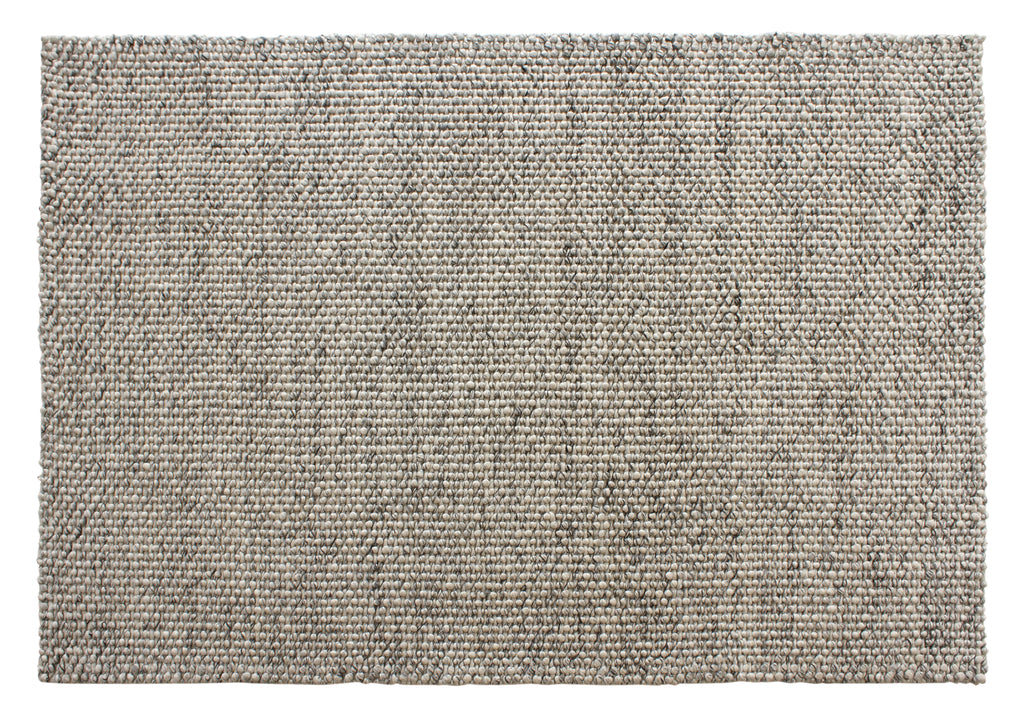 Aura Hand Woven Loop Pile Wool Rug Serene Ivory/Grey