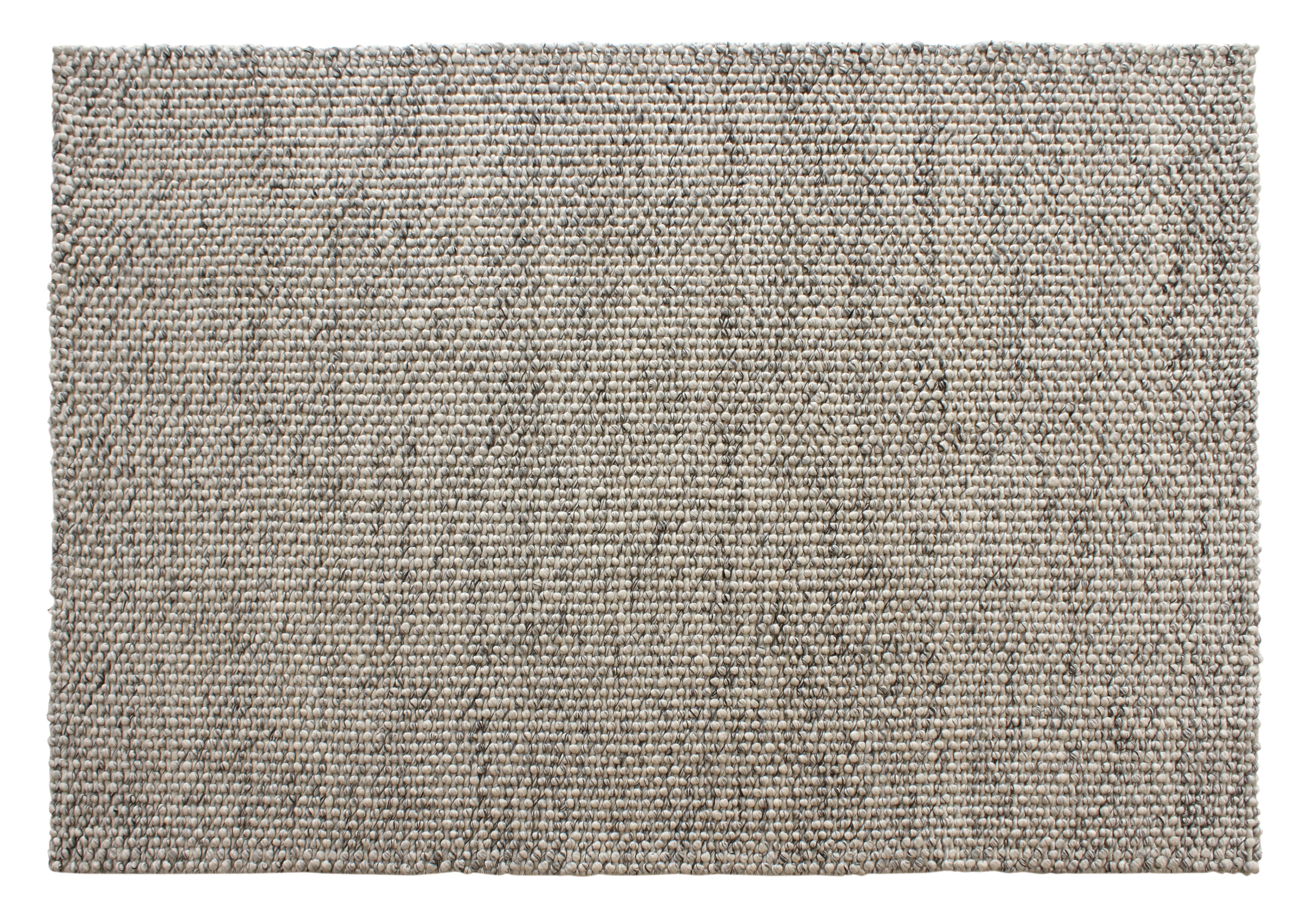 Aura Hand Woven Loop Pile Wool Rug Serene Ivory/Grey