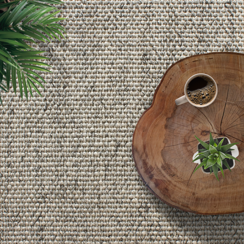 Wool Looped Rug Aura Hand-Woven Loop Pile Wool Rug - | La'Grace Home