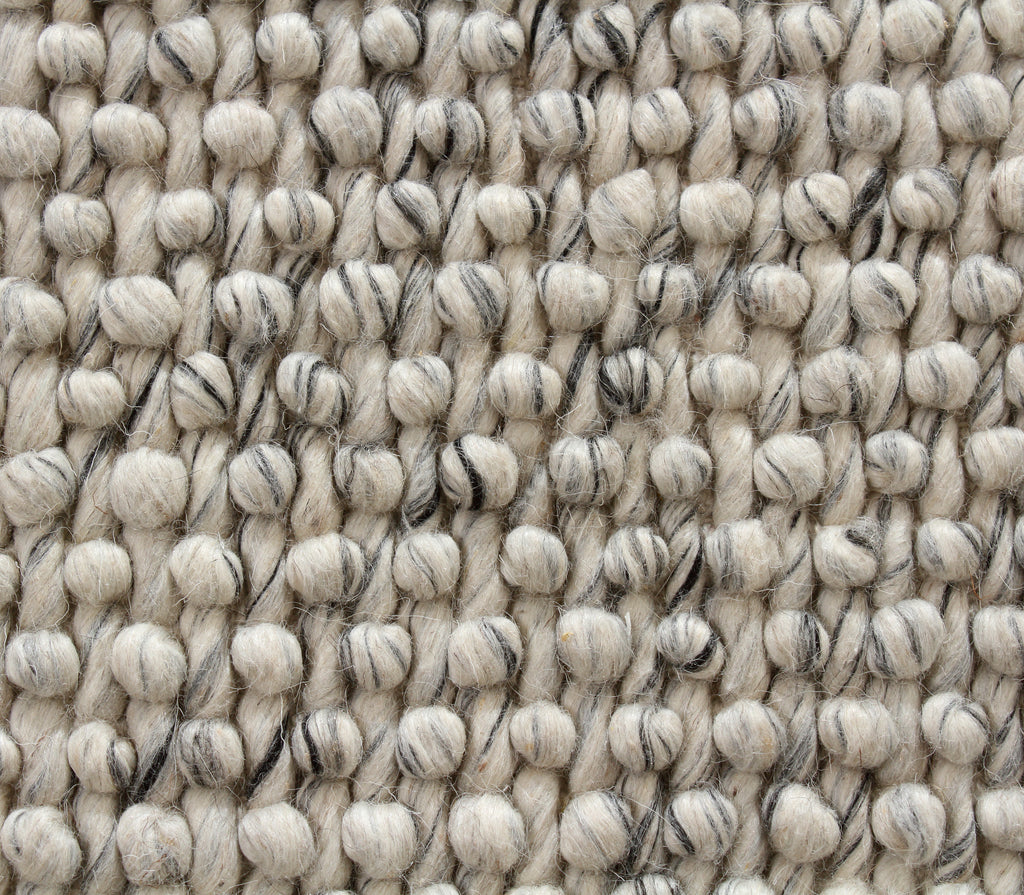 Aura Hand Woven Loop Pile Wool Rug Serene Ivory/Grey