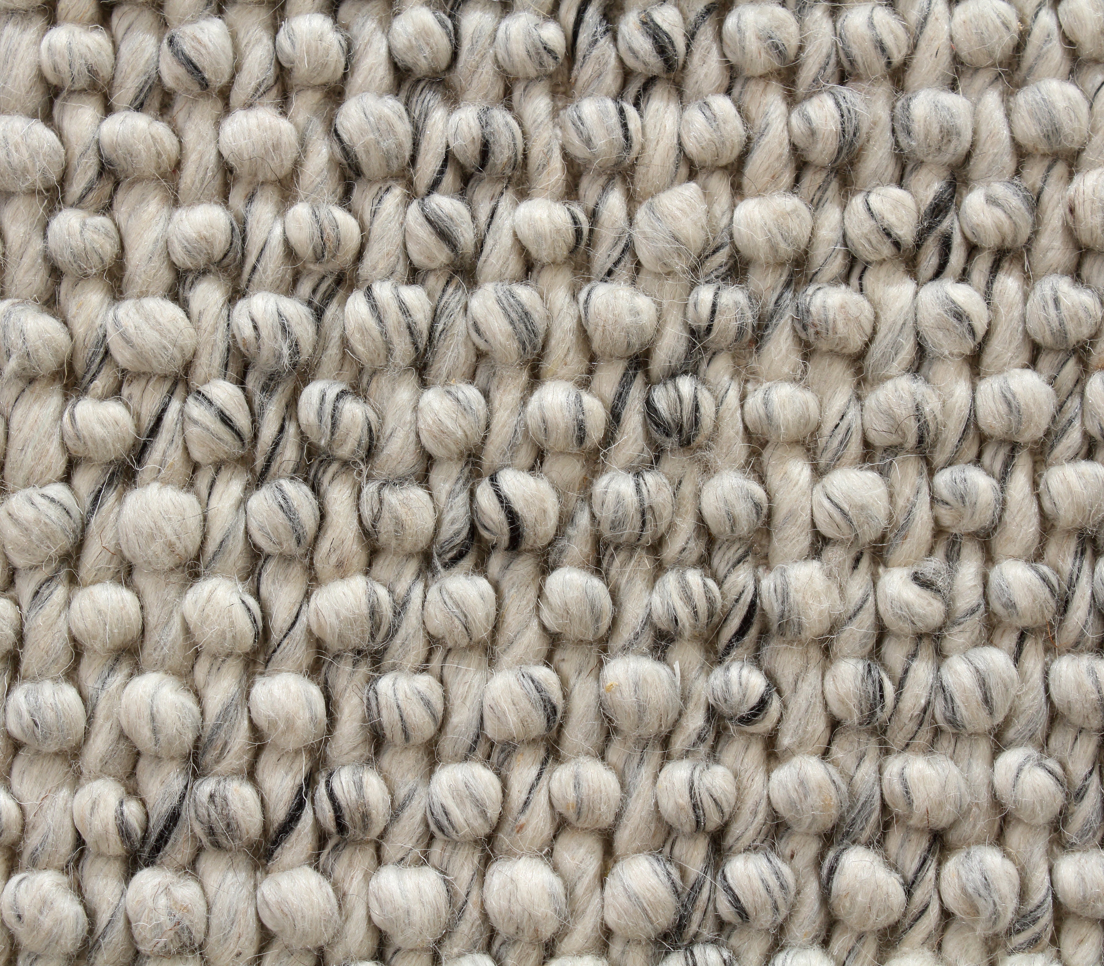 Aura Hand Woven Loop Pile Wool Rug Serene Ivory/Grey