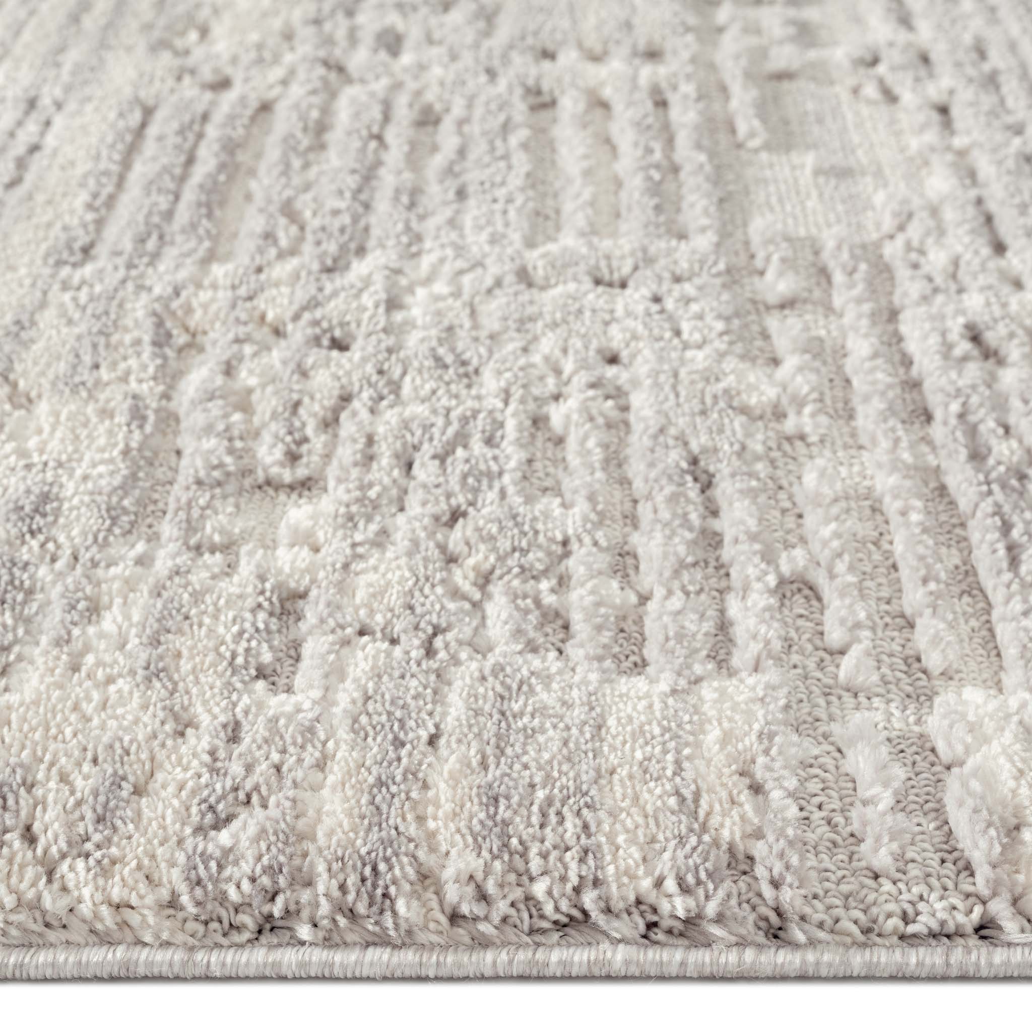 Addie Soft Pile Rug Light Grey