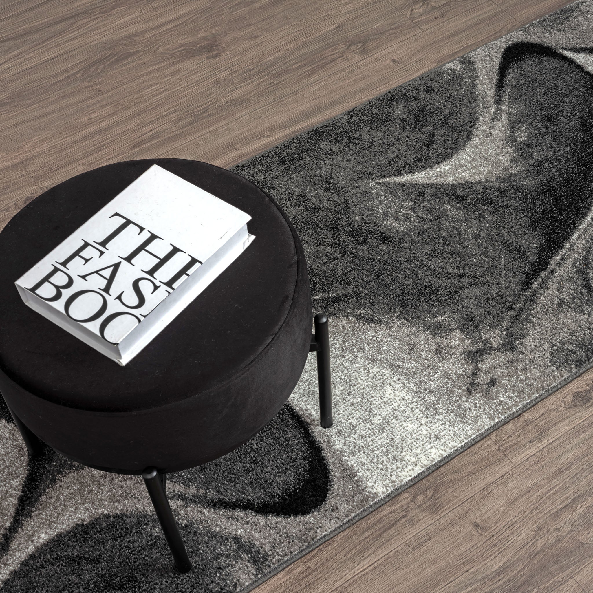 Adore Geometric Textural Rug Grey