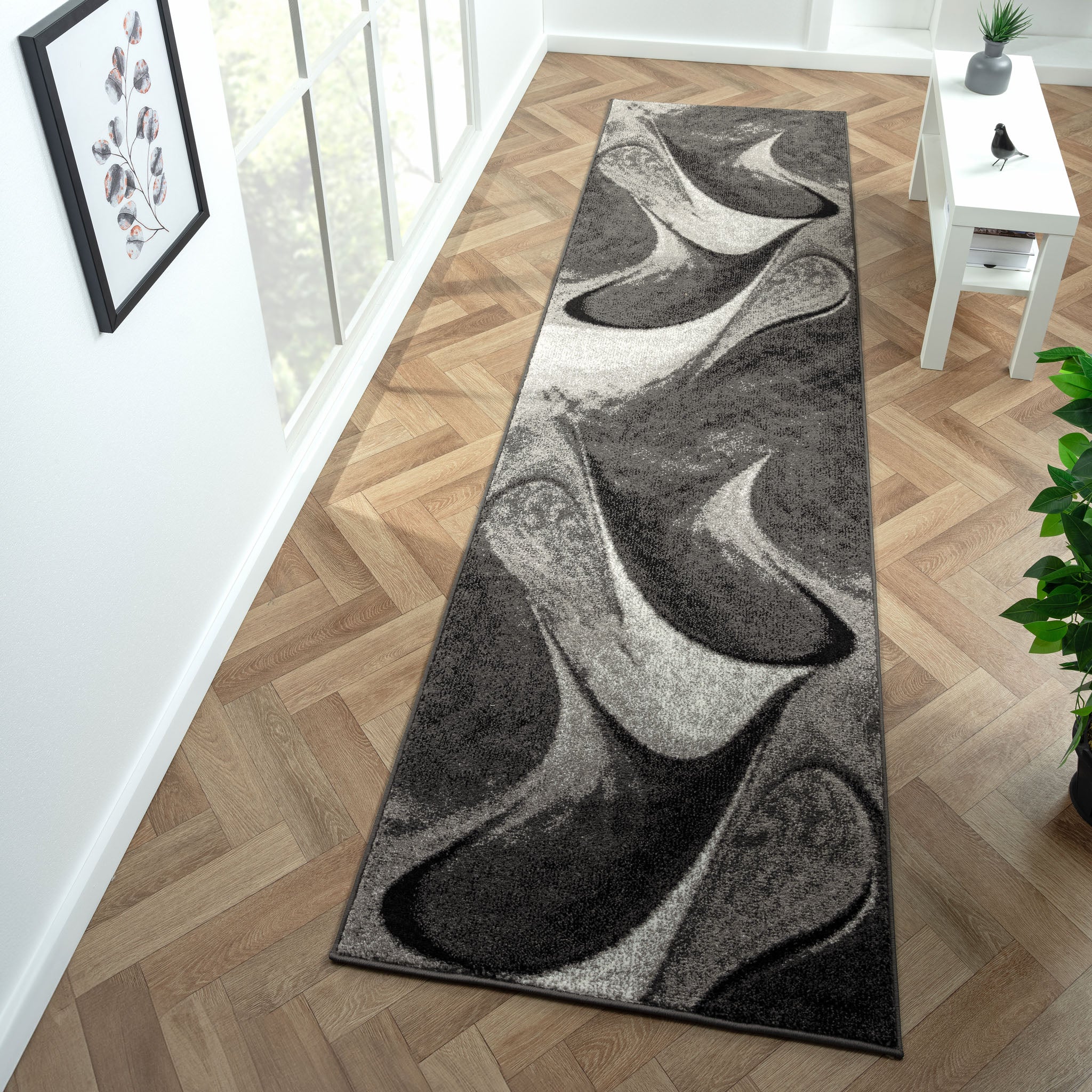 Adore Geometric Textural Rug Grey