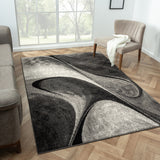 Adore Geometric Textural Rug Grey